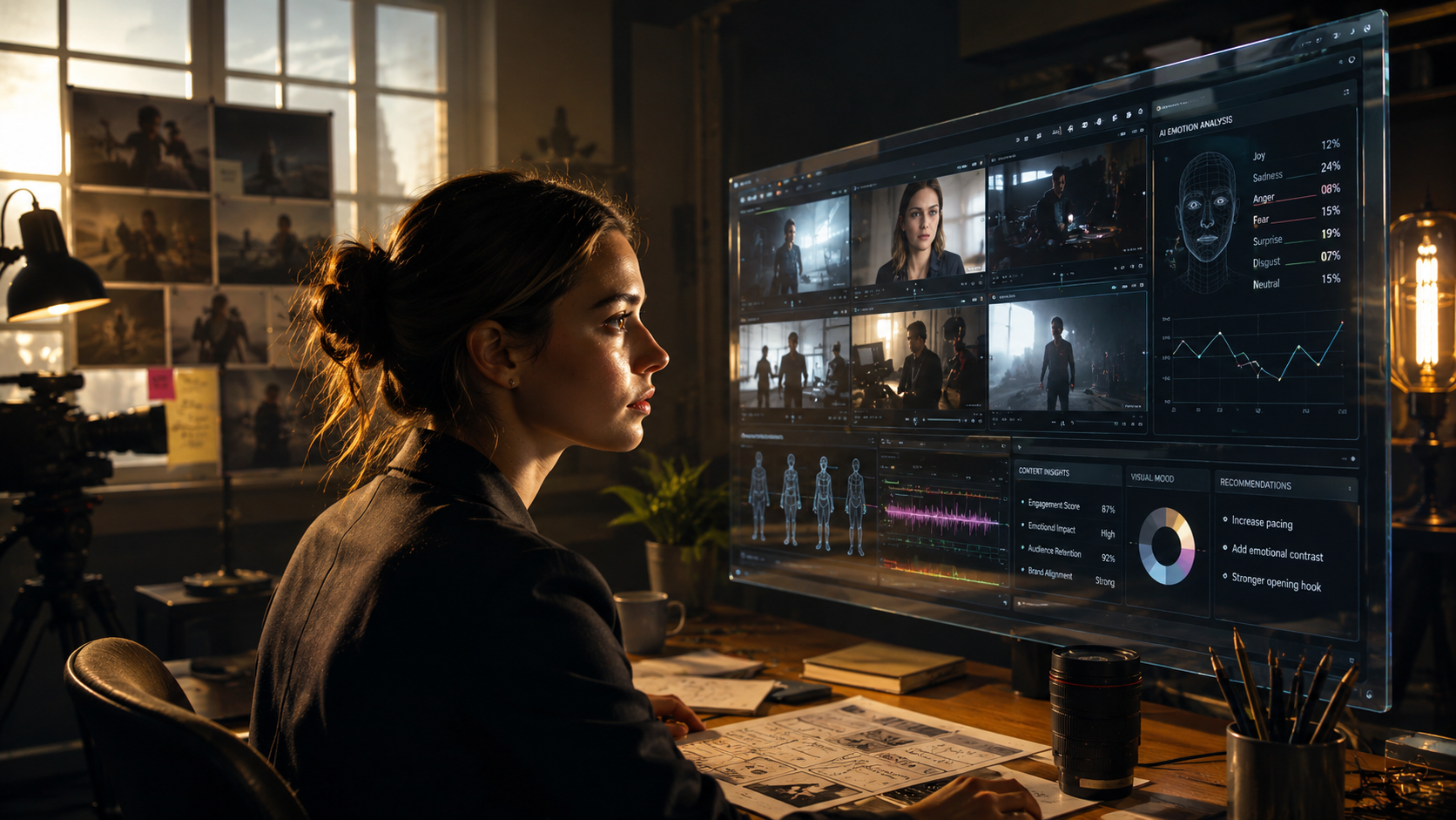 Creative team exploring AI and human emotion in modern brand storytelling